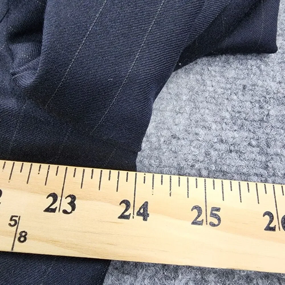 Brooks Brothers Blazer Mens 45 Reg Black Pinstripe Wool Cashmere Italy Sport